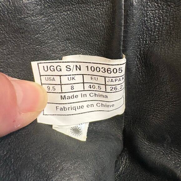 UGG Australia Conor Studded Moto Leather Boot Black Women Size 9.5 - Picture 10 of 10